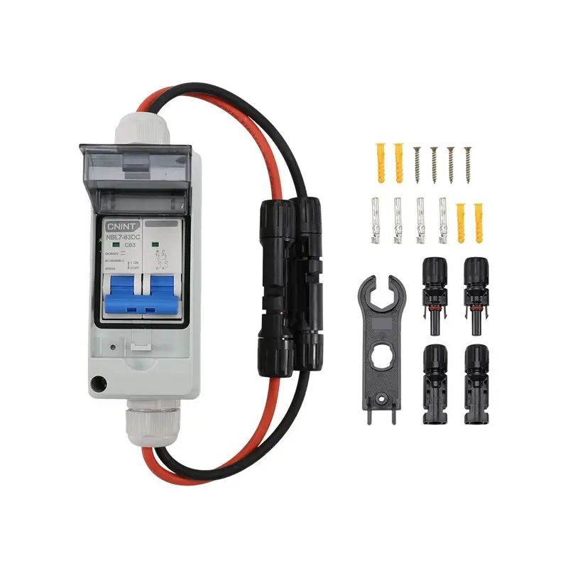 GTBL PV DC Circuit Breaker Box IP65 Waterproof 32A DC 500V With Connector For Solar Panel Disconnect Switch