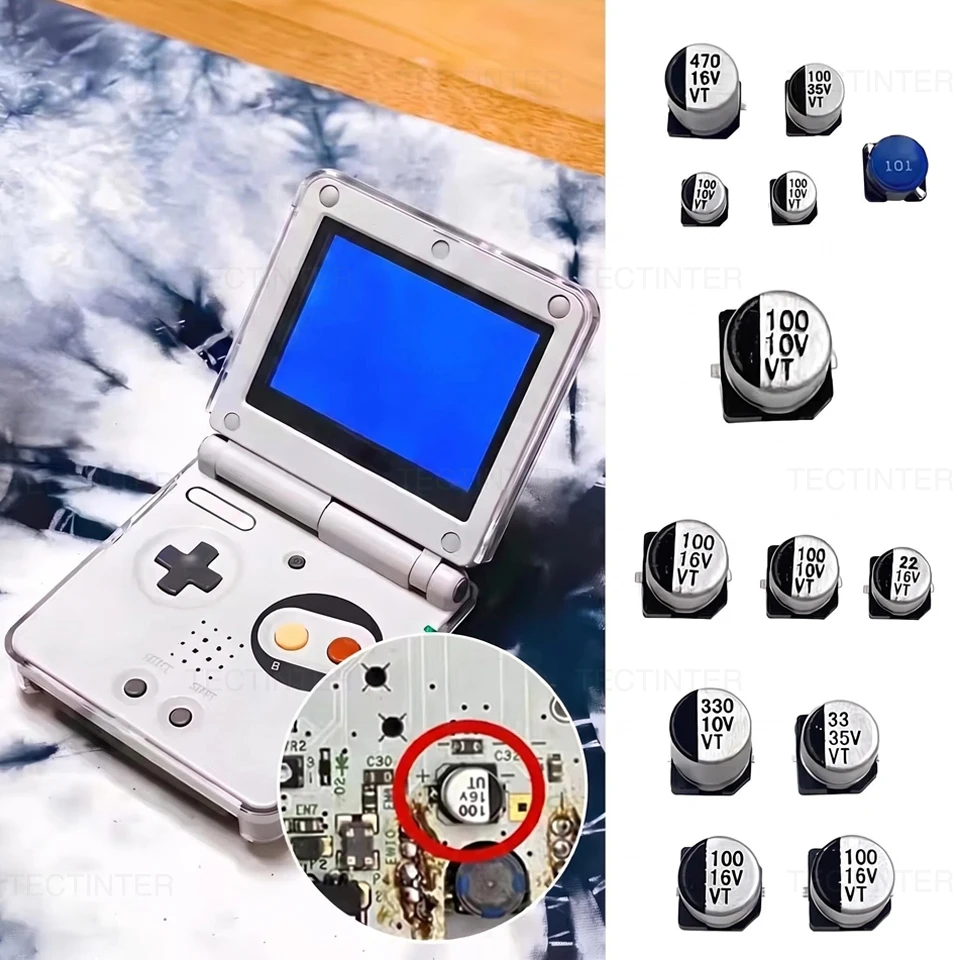 Jcd Mainboard Capacitor For Gba Gbp Gbc For Gameboy Pock Et For Gba Gbc Gbp Gba…