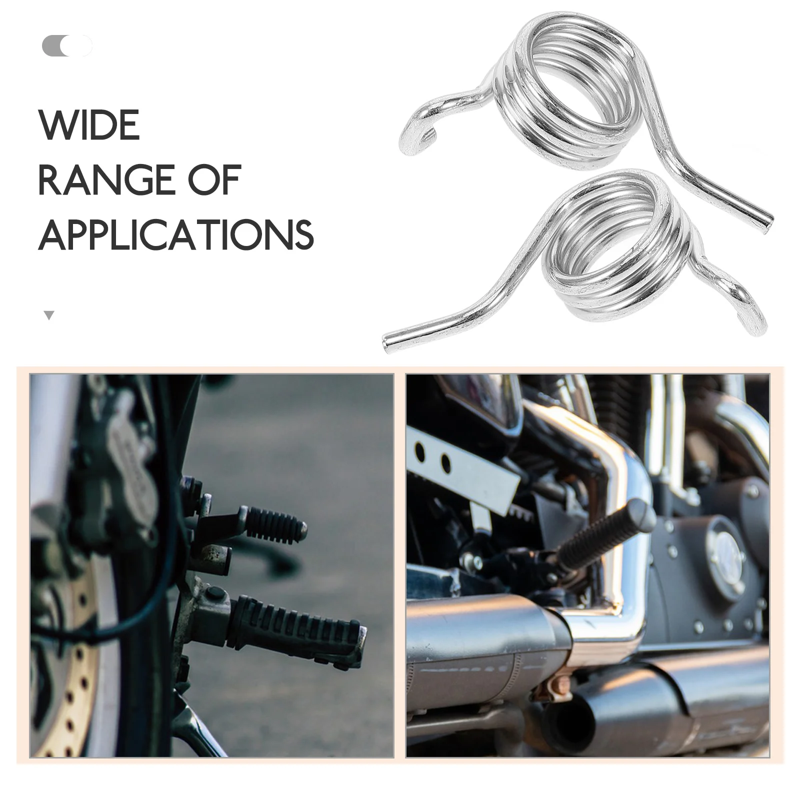 

2Pcs Foot Pedal Screw Spring Pegs Mount Bracket for Dirt Bike Silver CNC Aluminum Off-road Motorcycle Accessories Compatible