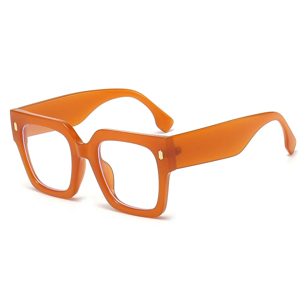 European and American square large-frame anti-blue glasses, fashionable men's and women's cross-border glasses ins street shooting anti-blue flat glasses view 6