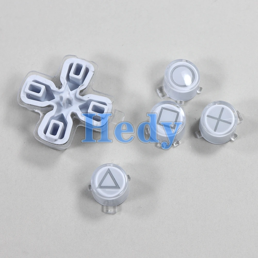 1set Replacement Plastic Crystal Buttons ABXY D Pad Driection Key Kit For PlayStation 5 PS5 Controller