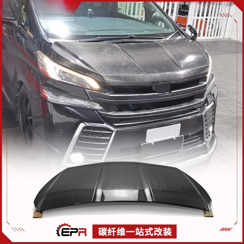 Para Toyota Vellfire AH30 KUL modelo (2015 - 2023) capó delantero de fibra de carbono