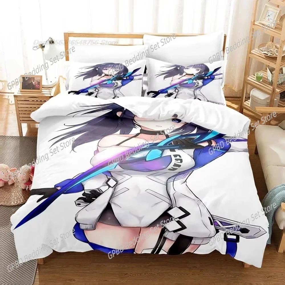 New Anime Honkai Impact Bedding Set For Bedroom Soft Modern Bedspreads Comefortable Kids Duvet Cover Quilt Cover And Pillowcase