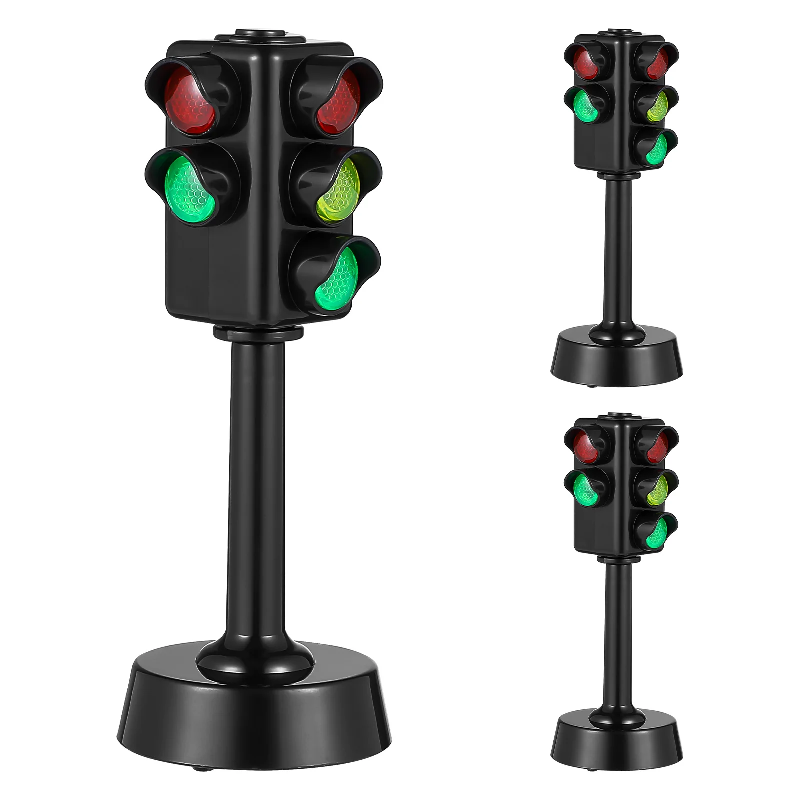 Traffic Light Model Toy for Kids Safe Plastic Educational Plaything Vivid Colors Switchable Lights Non Remote Control