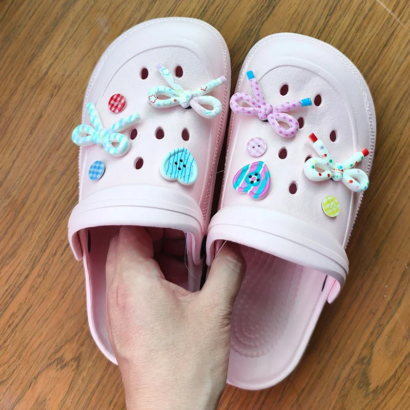 10pcs Ins Shoes Charms Removable Butterfly Shoe Accessories for Girls Shoes DIY Hole Shoes Decoration image 2