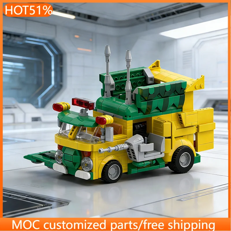 572 pièces – Fourgon de transport MOC personnalisable – Blocs de construction modulaires – Briques technologiques simples et créatives – Jouet de festival DIY – Cadeau