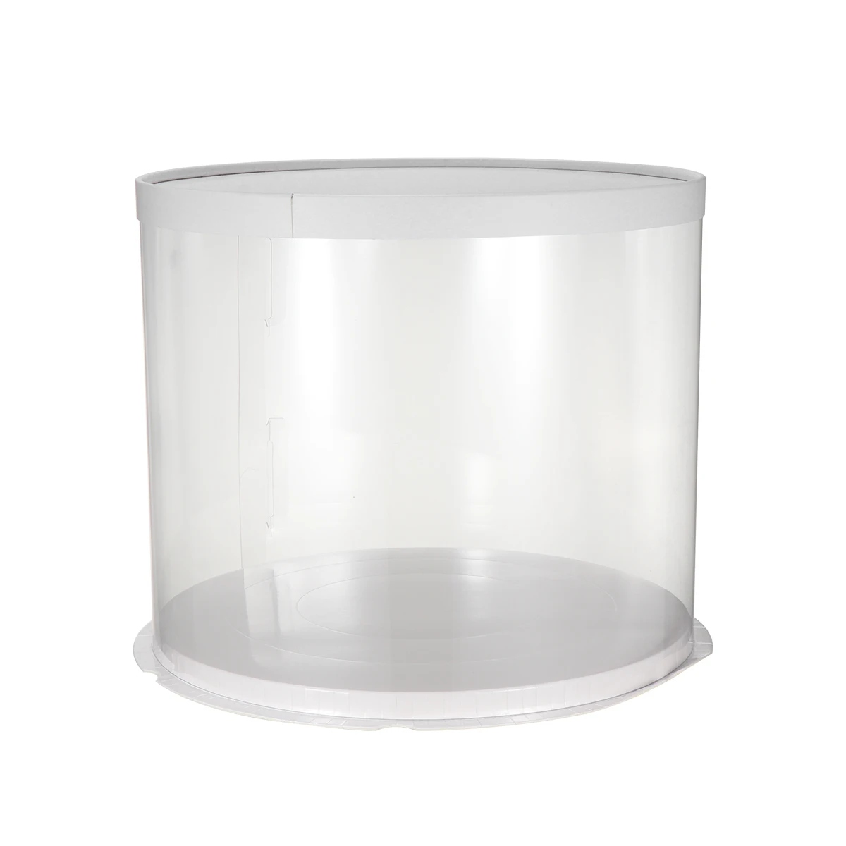 Cake Box 6Inch Transparent Round White Single Layer Disposable Container For Bakery Dessert Packaging Food Crisper Plastic