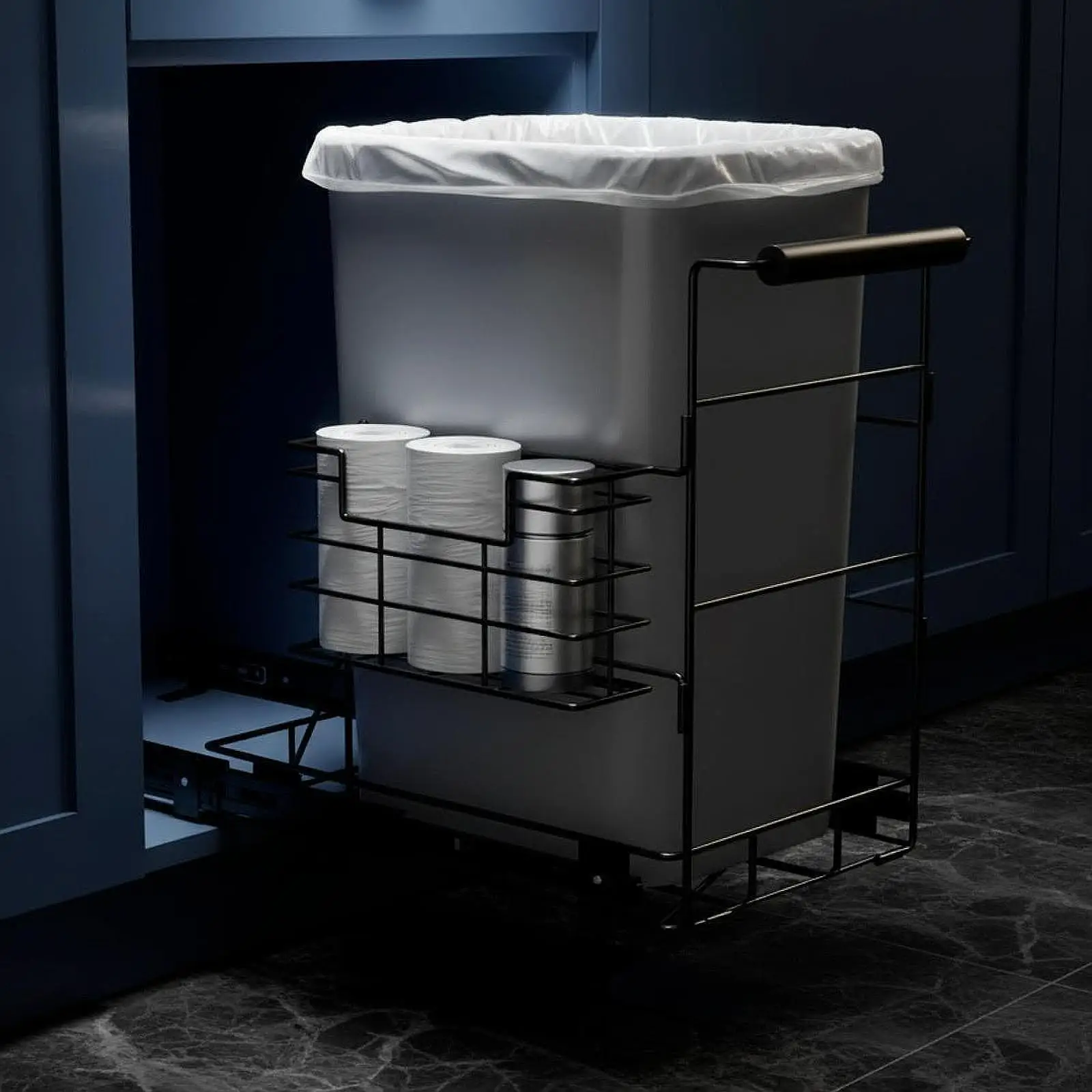 Pull Out Trash Can Cabinet Organizer Under Sink Trash Can Pull Out Bin Not Included
