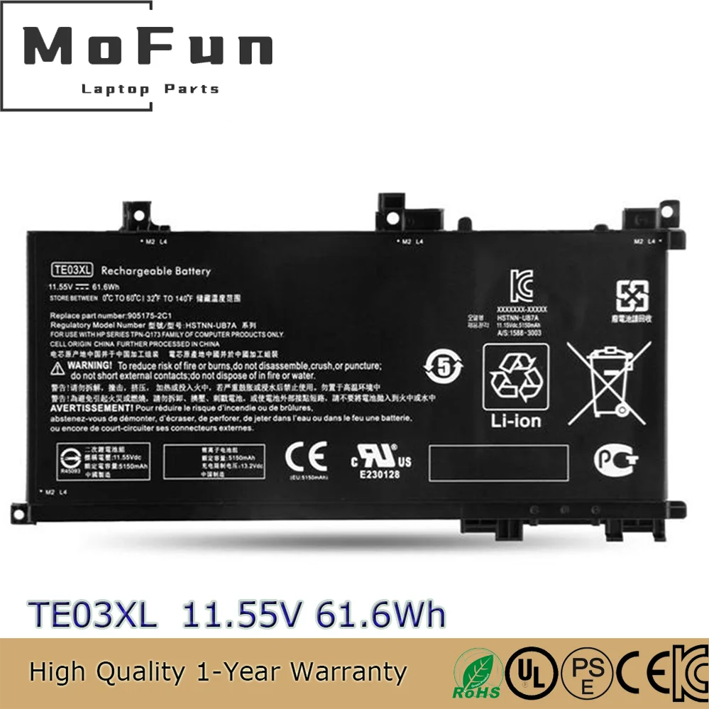 Genuine TE03XL Battery For HP OMEN 15 TPN-Q173 HSTNN-UB7A 15-bc011TX 15-bc012TX