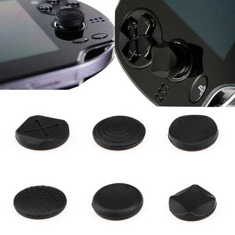 6pcs Silicone Thumbstick Grip Cap Joystick Analog Protective Cover For Psvita/PS Vita/PSV 1000/2000 Slim Joystick Protector Case