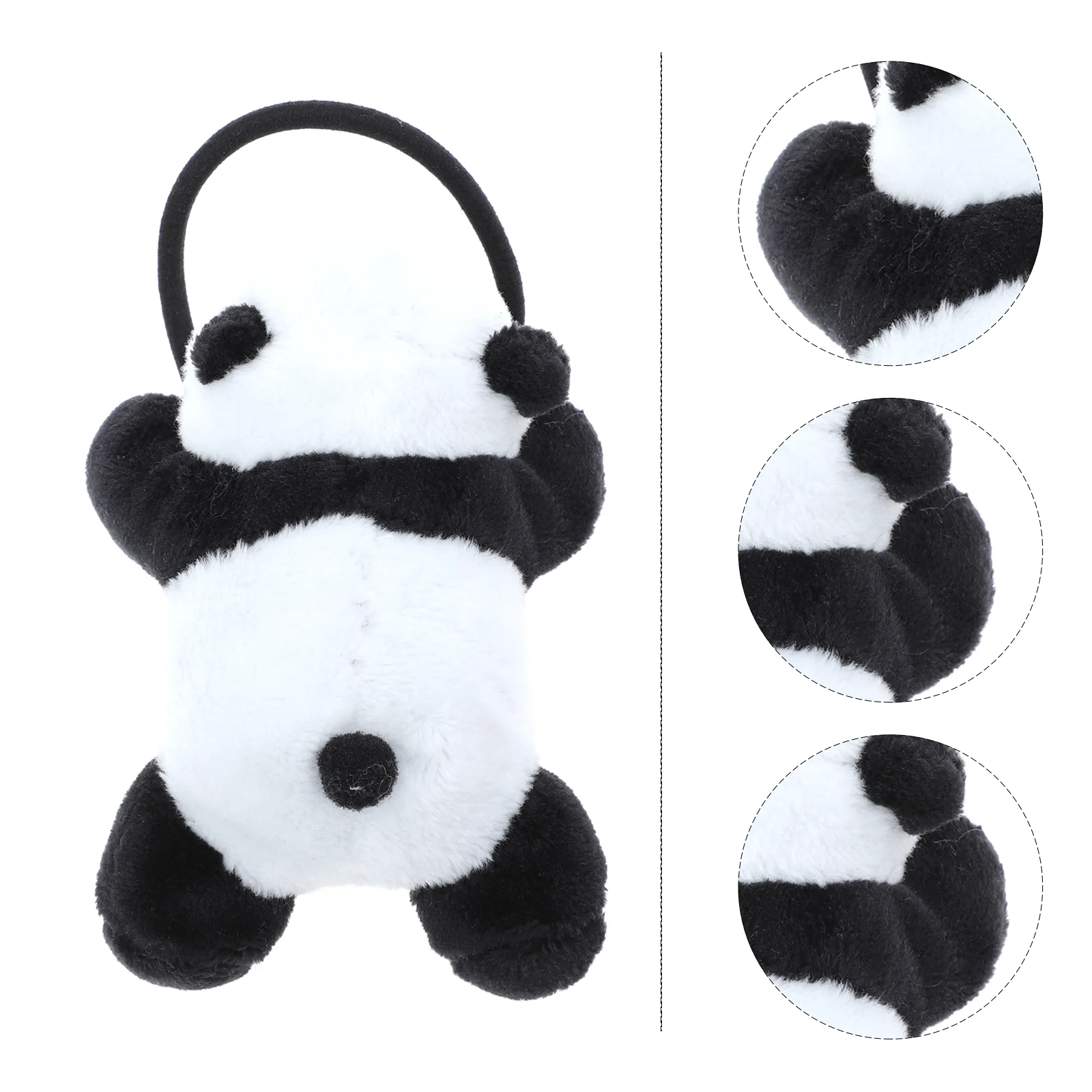 

Elasticity Panda Hair Rope Women's Stuffed Animals for Girls Ribbon Flannel Accessories Plush