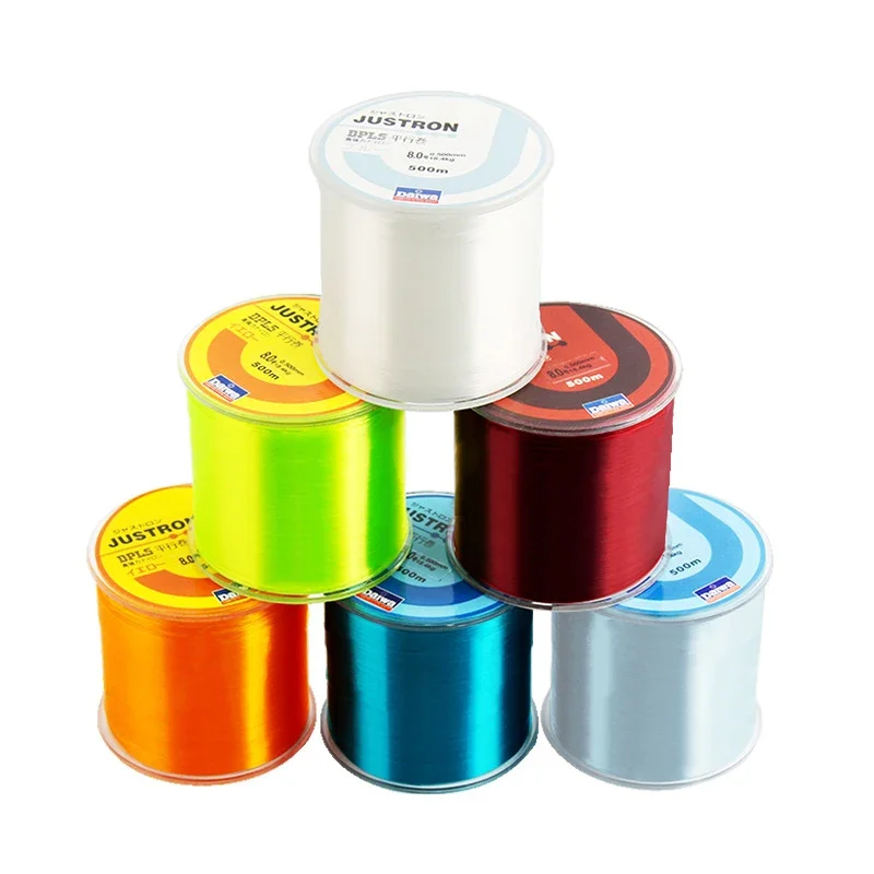 High Quality Multiple Color 500m Super Strong Fishing Line Japan Monofilament Nylon Fishing Line 2-35LB Fish Thread Bulk Spool