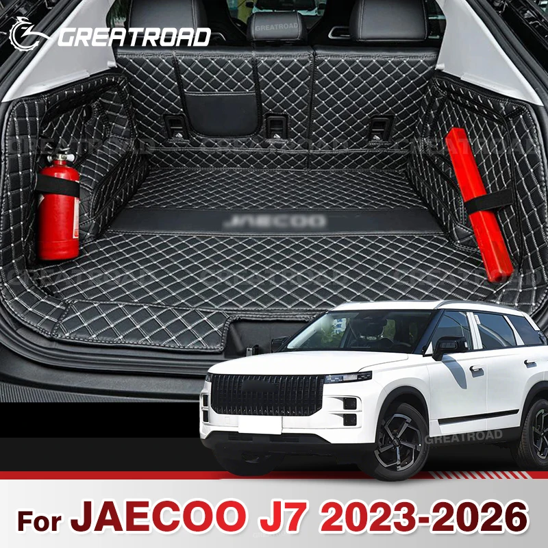

Auto Full Coverage Trunk Mat For JAECOO J7 PHEV 2023 2024 2025 2026 Car Boot Cover Pad Interior Protector Accessories