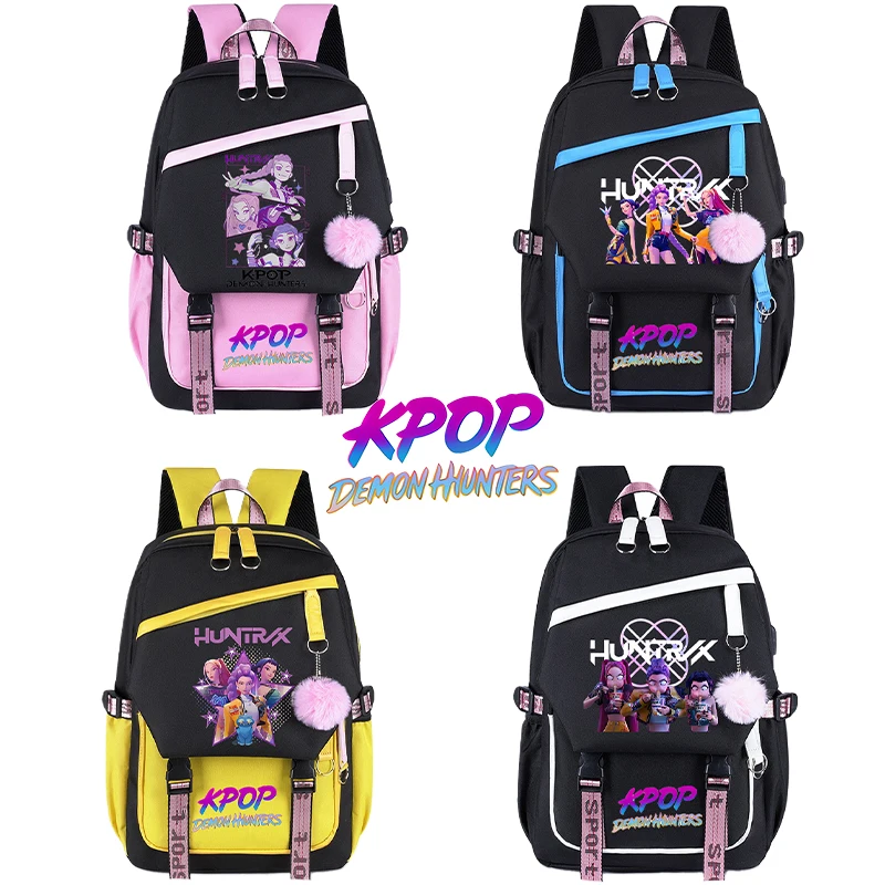 

Kpop Demon Hunters High-end Backpacks Cool Girls Boys Teenager Rucksack Large Capacity Travel Fashion Book Bag Kids School Bags