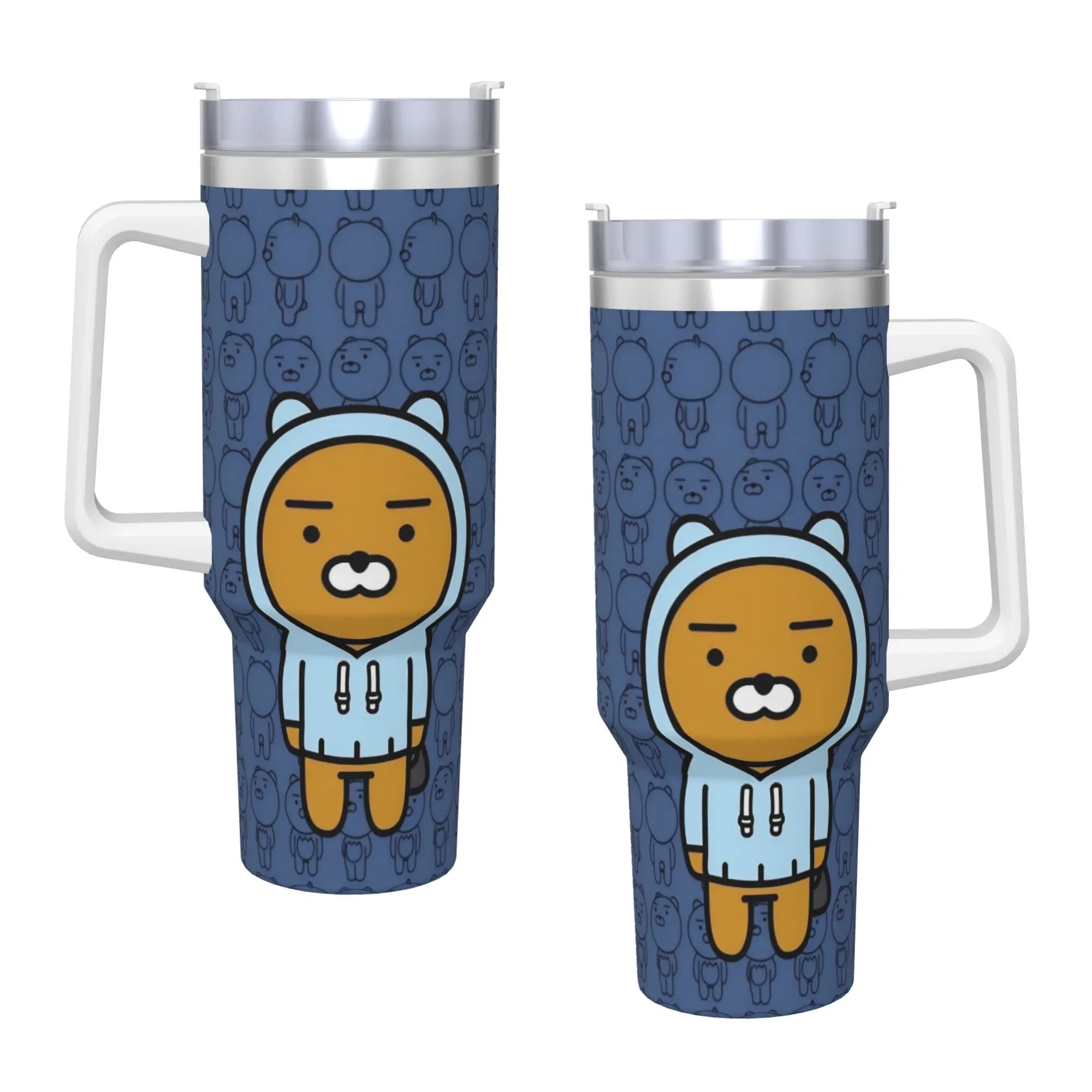 بهلوان من الفولاذ المقاوم للصدأ K-Kakaos F-Friends Ryan أكواب حرارية معزولة للمشروبات الساخنة أكواب السيارة تصميم السفر زجاجة ماء