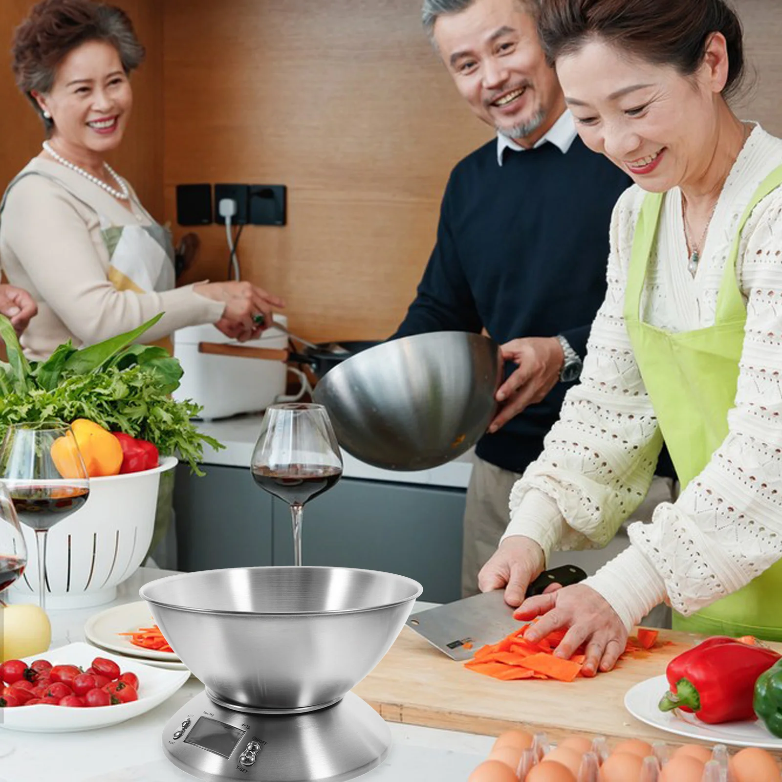 

1Set Kitchen Digital Scale Multifunctional Food Weighing Machine Stainless Steel Surface Easy Clean Baking Cooking Ingredient