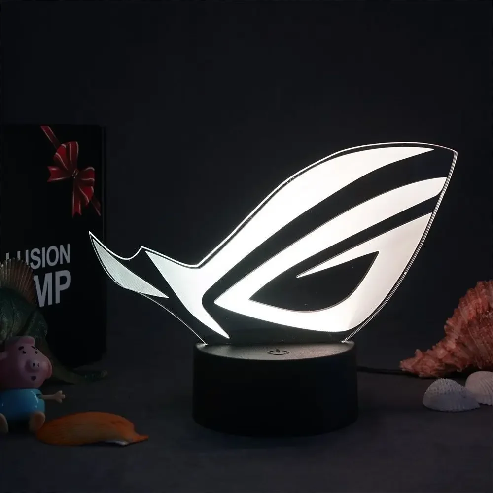 ROG Figure Belief Ornaments Republic Of Gamers RGB LED Gamer Cabinet Acrylic Lighting Base ROG Gift USB interface