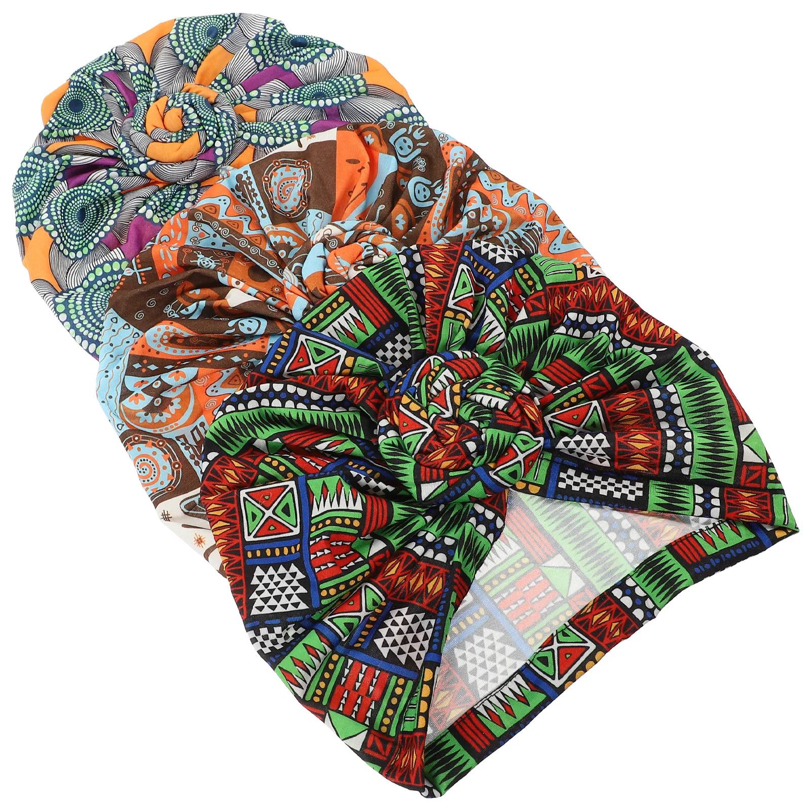 3 Pcs Hats Knot Headscarf African Headpiece Cap Turbans for Women Scarves Women's