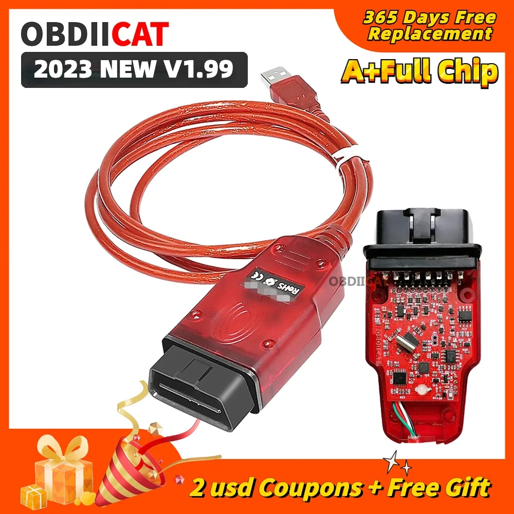 

OBD2 Diagnostic Cable V1.99 ECU Programmer Key Coding Airbag Reset Tool UCH Matching Dashboard Coding Eeprom and Flash