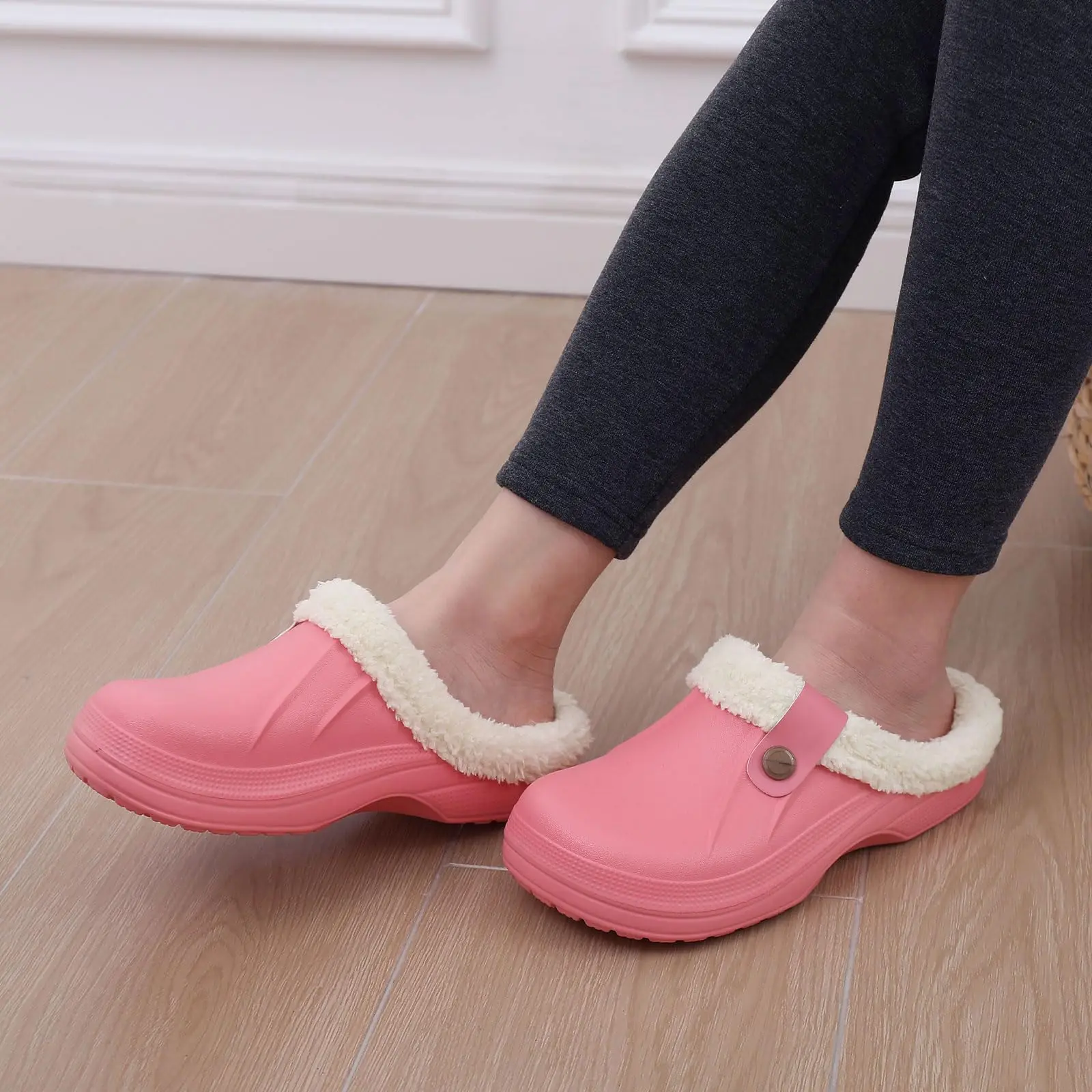 Kidmi Casual Women Shoes EVA Clogs House Shoes  Indoor Soft Fur Men Slippers 2024 Outdoor Warterproof Garden Shoes For Women