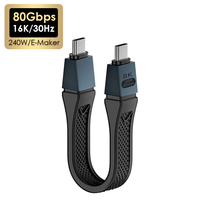 120/80Gbps USB 4 V2.0 Flexible FPC Soft Board Cable 8K/60Hz 240w PD Charge Thunderbolt 5 for 16 Pro Max HDD eGPU Power bank Wire