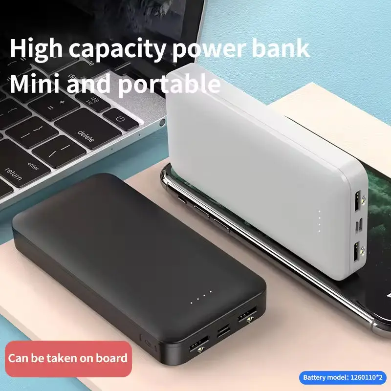 20000mah Dual USB Qi Output Fast Charging Power Bank Mobile Phone Outdoor Portable Charger 20000mah Power Bank