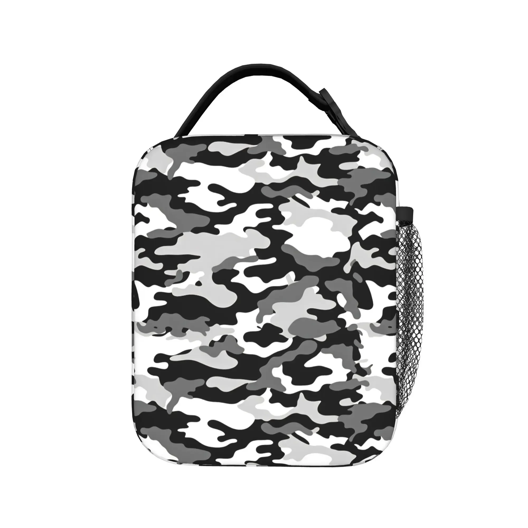 Vivid Green Jungle Camo Lunch Bag Travel Portable Lunch Box For Child  Waterproof Custom Cooler Bag