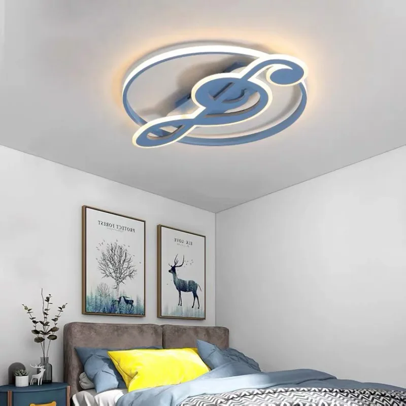Nordic home living room dining room bedroom children's room music note ceiling light modern