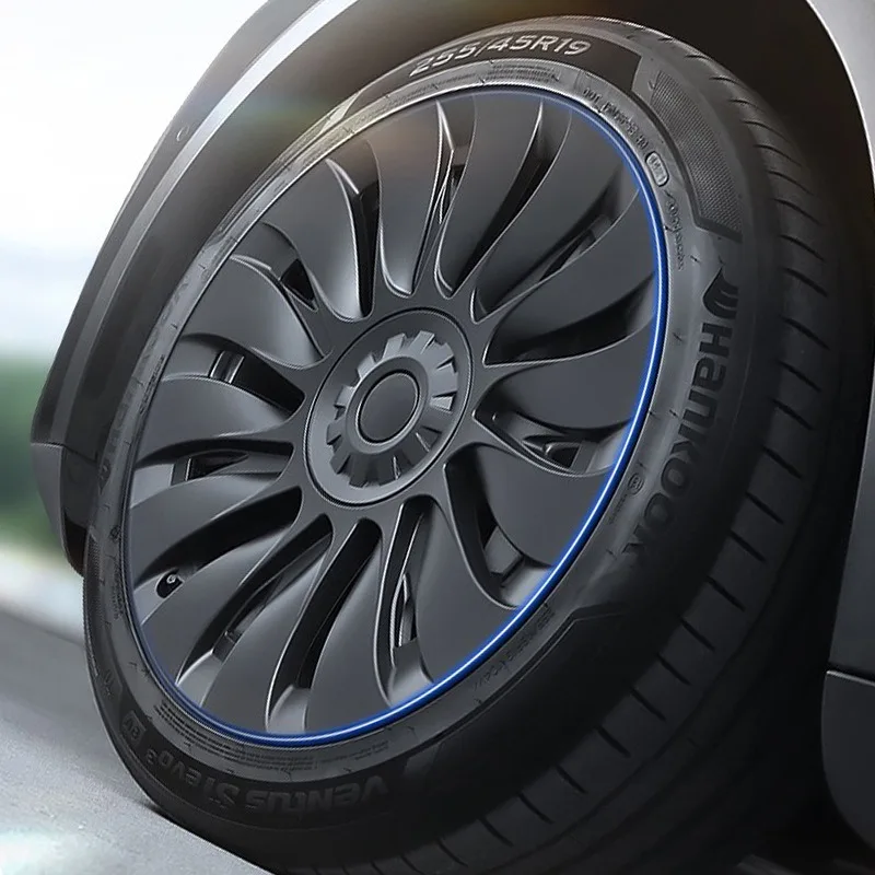Suitable for Tesla ModelY hub cover 19-inch wheel ring protective cover, modified with spinning storm version left and right