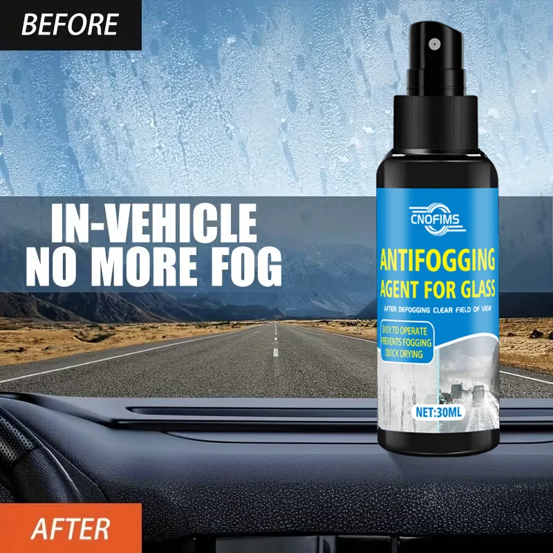 Fasilawei Multi-Surface Anti-Fog Spray - Car Helmet Window Mirror Long-Lasting Fog Resistance