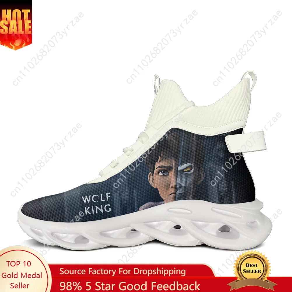 

Wolf King High Top Flats Sneakers Mens Womens Teenager Sneaker High Quality Personalized Fashion Casual Shoe Custom Made Shoes