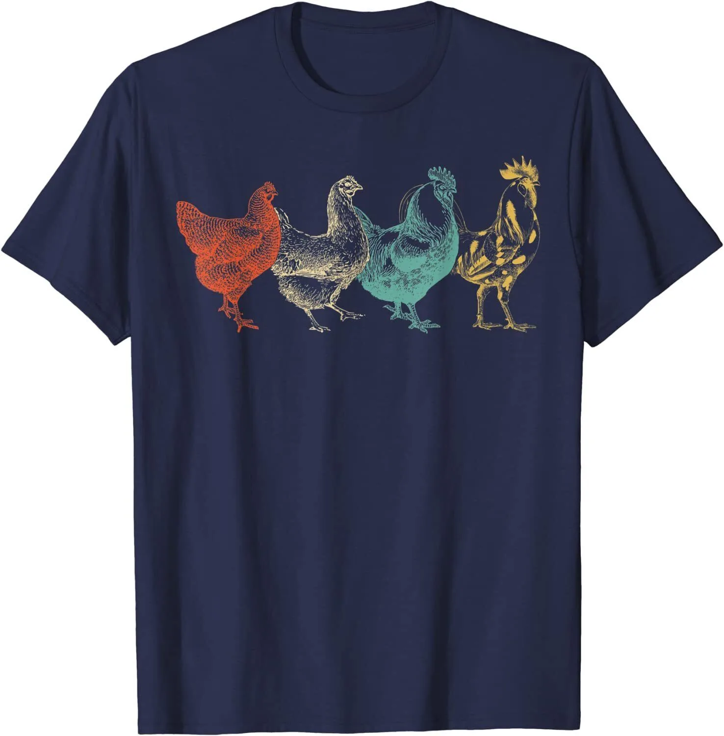 Chicken Retro Vintage Poultry Farmer Farm Lover Unisex T-Shirt