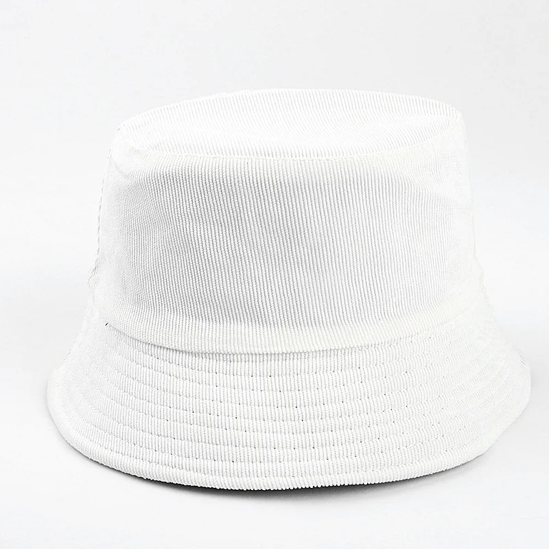 Personalisierter bedruckter Corduroy-Bucket-Hut mit Logo, Unisex, schlichte, einfarbige Kappen, Hip-Hop-Gorros, Panama-Hut für Herren und Damen, Strand- und Angelhut – Detail 9