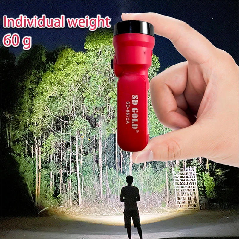 LED Mini Lithium Battery Torch Light Portable Rechargeable Flashlights Outdoor Hiking Camping Compact Torch Lamp