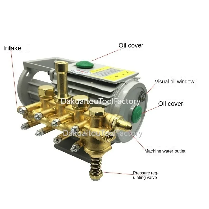 Machine parts pump head assembly 280/380 type high-pressure washer aluminum pump head car wash