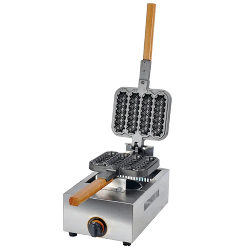 Gas Corn Stick Waffle Machine Stainless Steel Crispy Waffle Making Machine Snack Food Stove