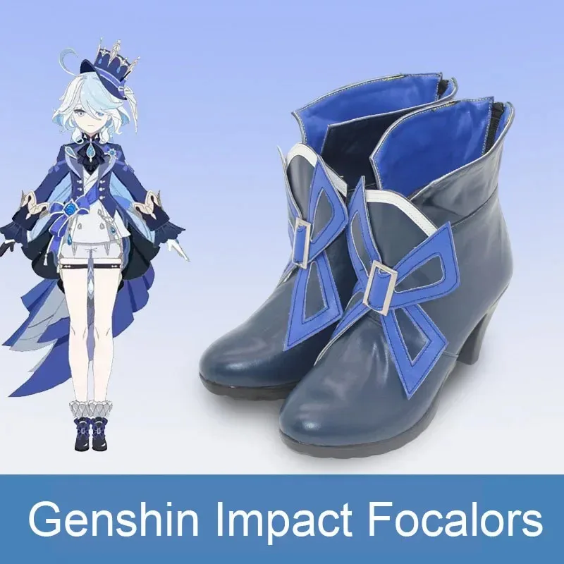 

Genshin Impact Focalors костюмы для косплея, ботинки, парик, игровая одежда, вечерние костюмы на Хэллоуин, женское милое платье, костюм на заказ Ma ZVb;4.