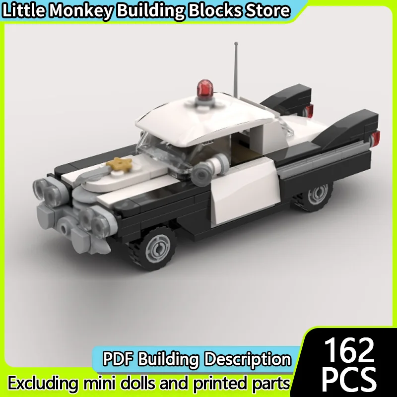 

City Car Model MOC Building Bricks Classic City Police Car Modular Technology Children Holiday Gifts Assemble Toys Suit
