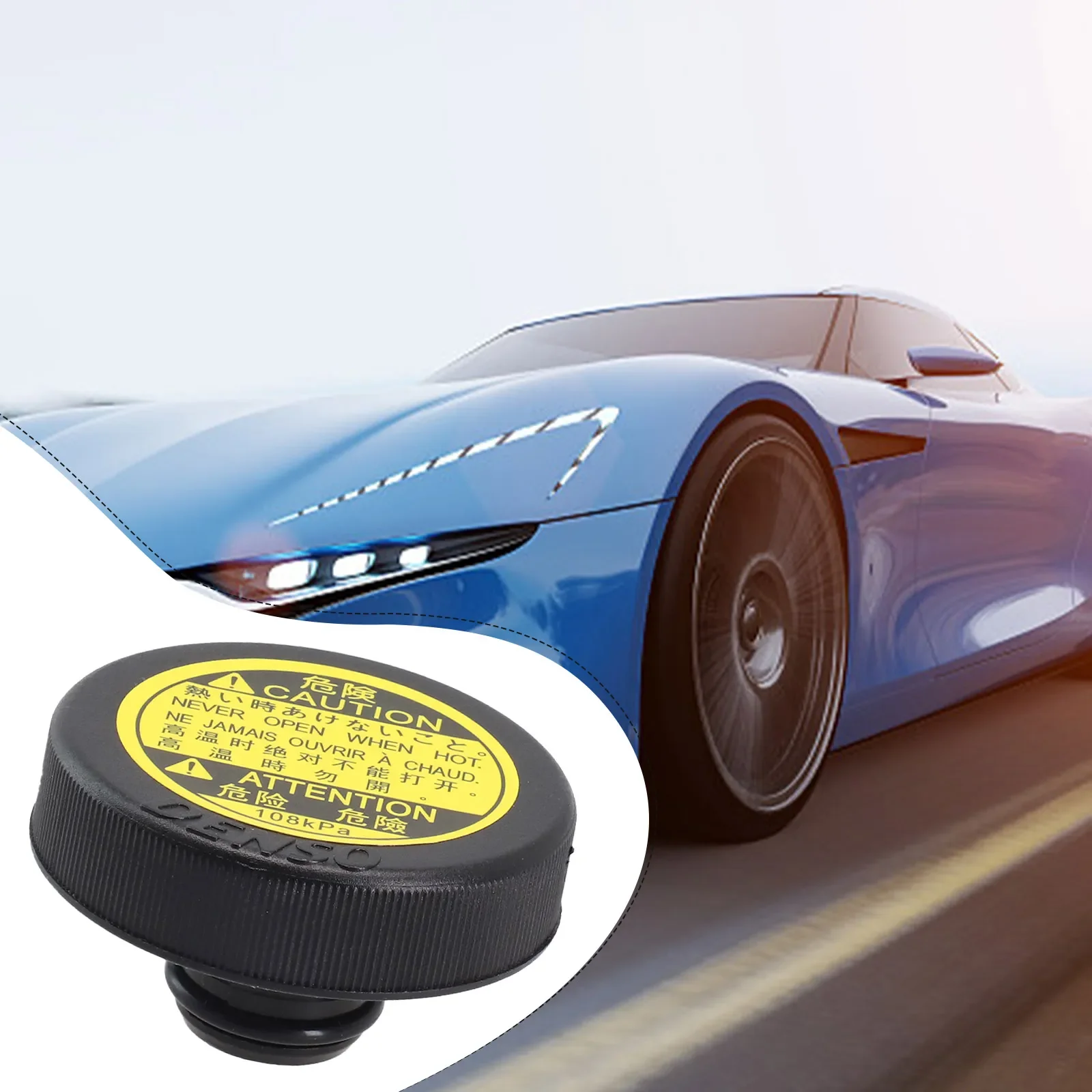 High Durability Radiator Coolant Overflow Recovery Tank Cap for Toyota For COROLLA Black Plastic Long Lifespan