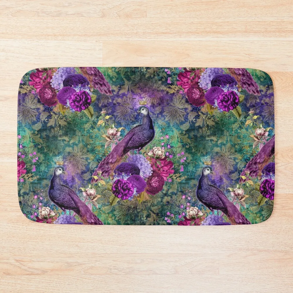

Peacock Floral Dream Pattern Bath Mat For The Bathroom Kitchen Bath Carpet Home Decor Mat