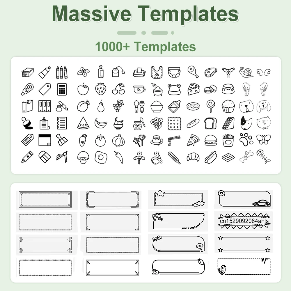 Portable Mini Printer E210 Thermal Label Printer Wireless Bluetooth Labeling Machine Self Adhesive Labeller for PC Printing