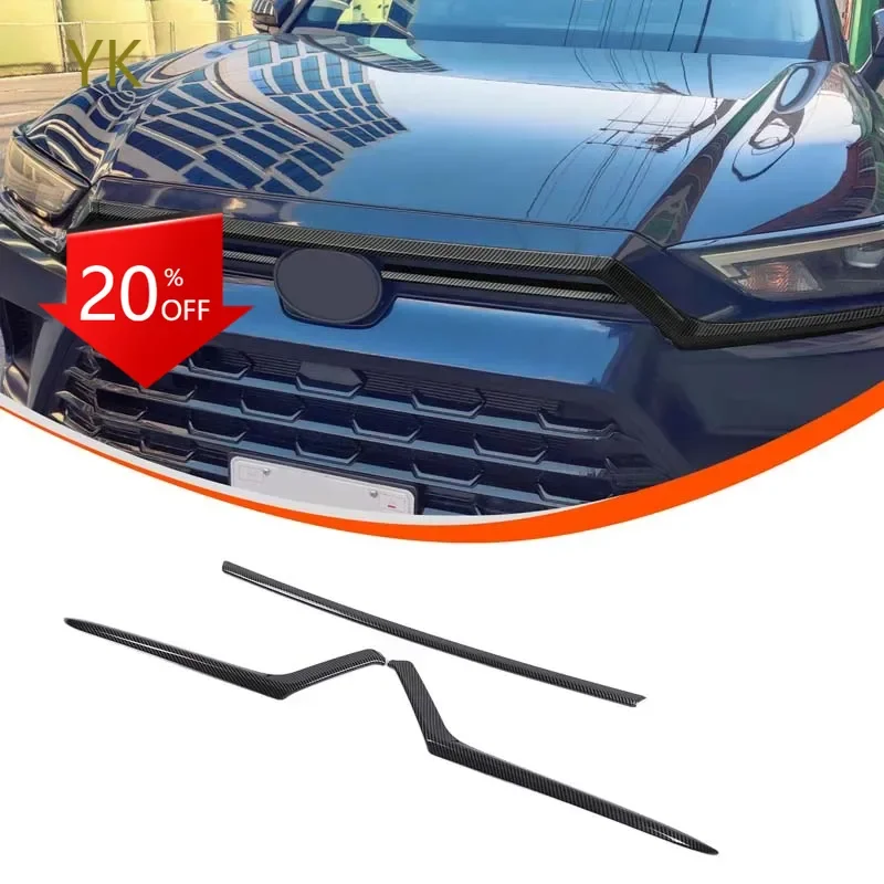 

For Toyota Grand Highlander 2024-2025 ABS Carbon Fiber Car Front Hood Machine Cover Decorative Strip Car Accessories