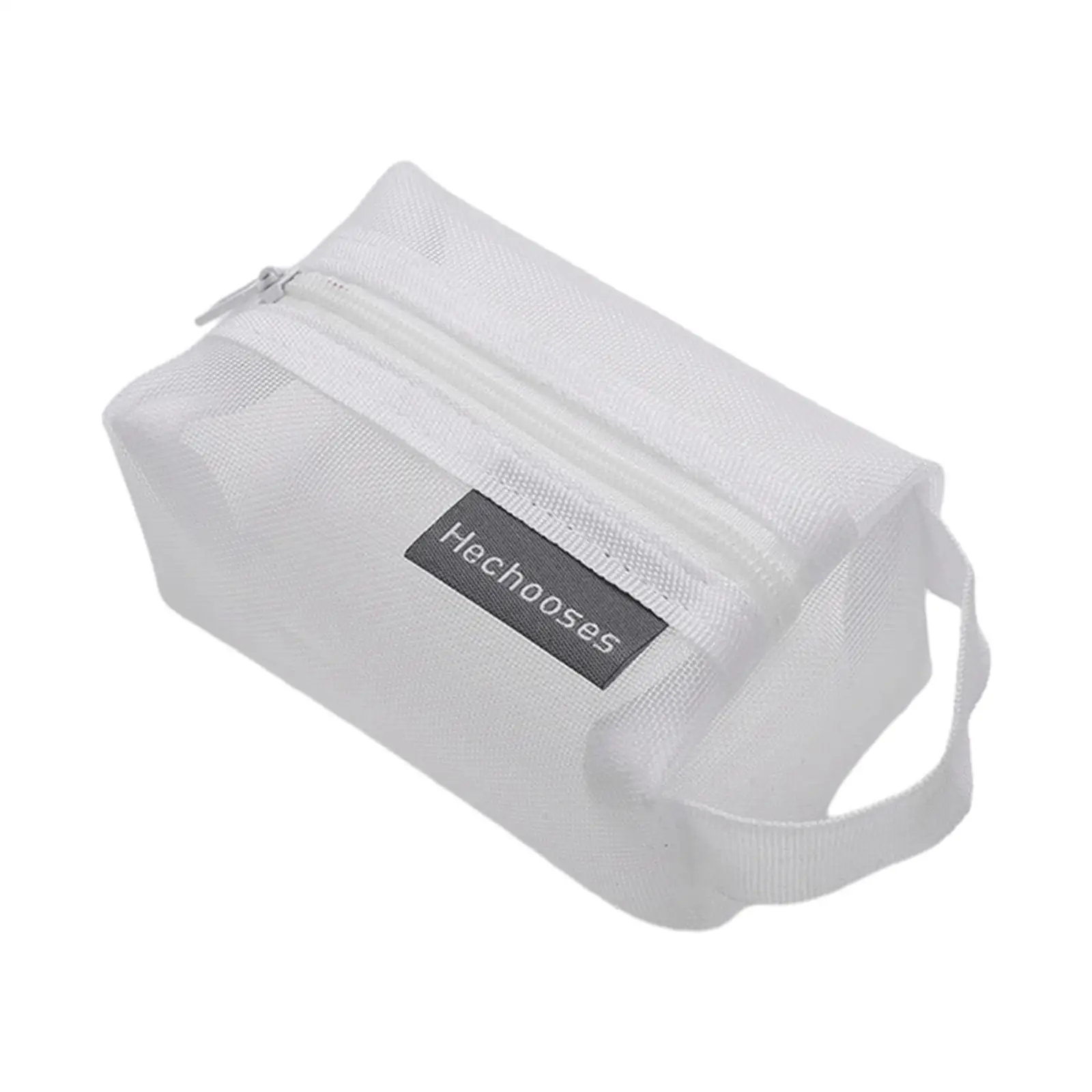 إكسسوارات السفر، حقيبة شبكية بسحاب، حقيبة مستحضرات التجميل، حقيبة مكياج من النايلون، منظم تجميل خفيف الوزن لتخزين المحفظة