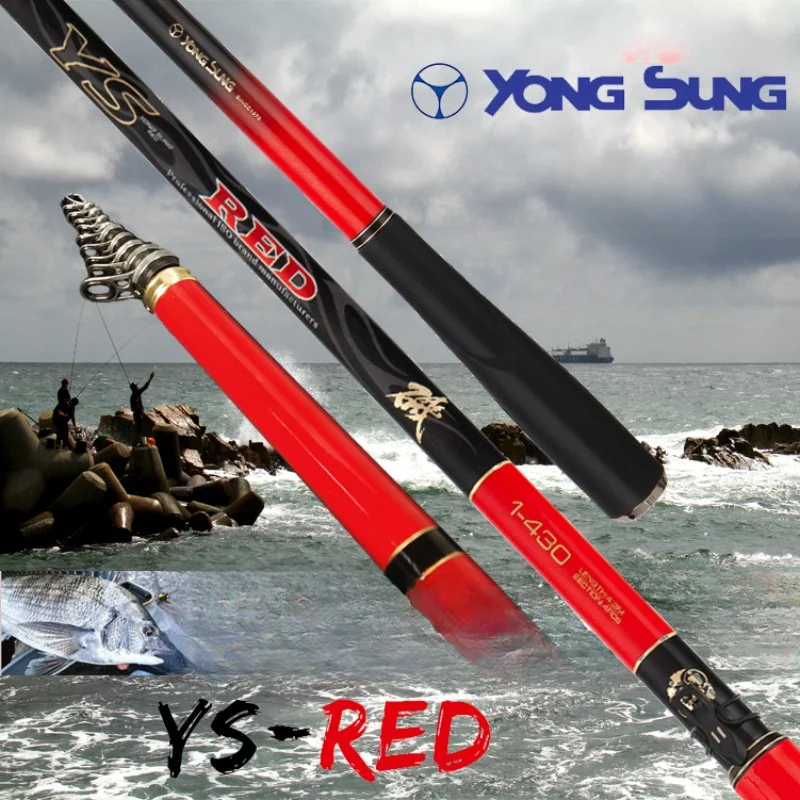 YONG SUNG YS-Carbon Fiber Sea Fishing Rod, Ultra Light and Super Hard Rod, Rock Fishing Rod, Full Slant Guide Ring, 5.3m