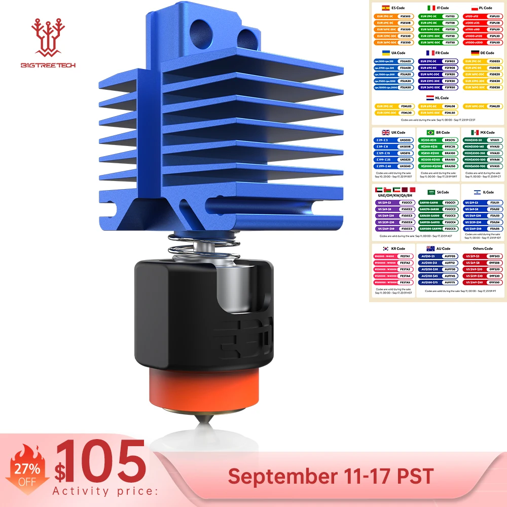 BIGTREETECH Panda Revo Hotend Plug And Print High Speed High Flow With E3D Online Bontech For Bambu Lab P1P P1S BambuLab X1C X1E