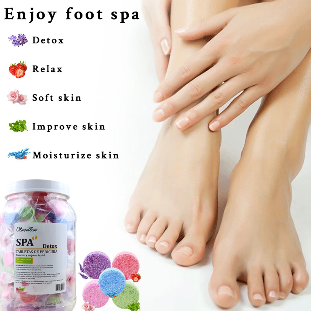180pcs Pedicure Spa Tablets,Pedicure Spa Tablet,Instants Effervescent Tablets Fast Dissolving Gentle Portable Foot Soak For Home