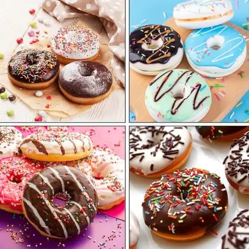 Silikon-Donut-Kuchenform 6-fach, geriffelte Silikon-Röhrenkuchenformen, antihaftbeschichtete Silikonformen für Donuts, Gelee, Cupcakes, Brötchen, Brot – Detail 2