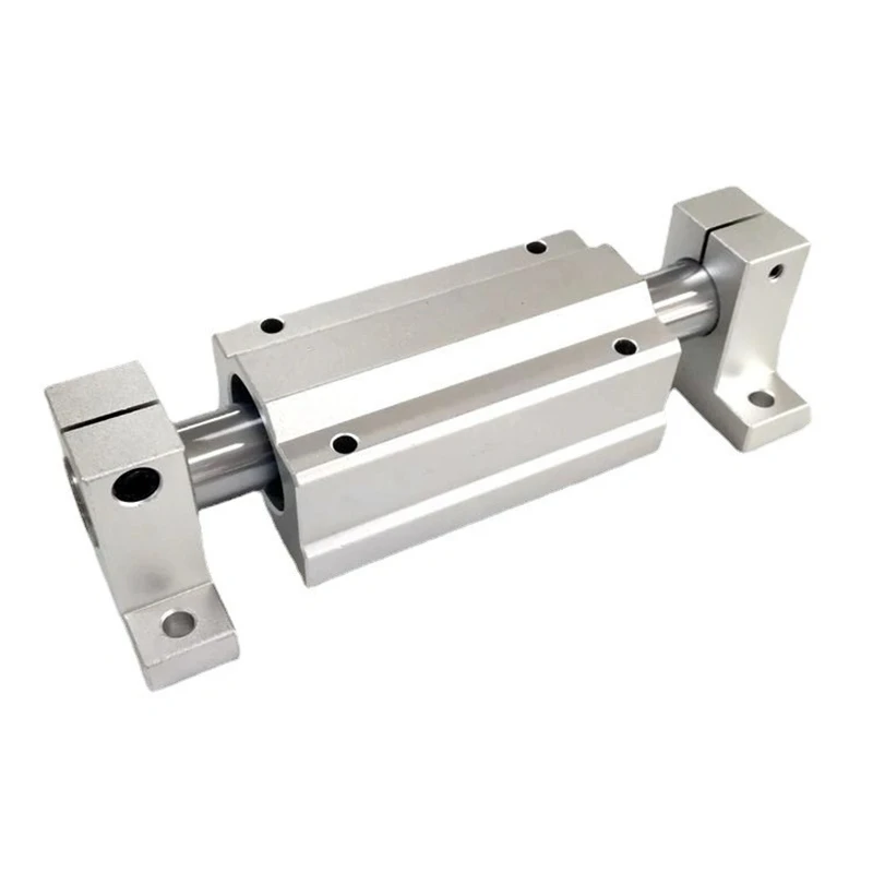 2024Customize Linear Motion Shaft Rail Guide Support Bearing Aluminium Block Precision Ball Screw Support Series Bearing Fixed