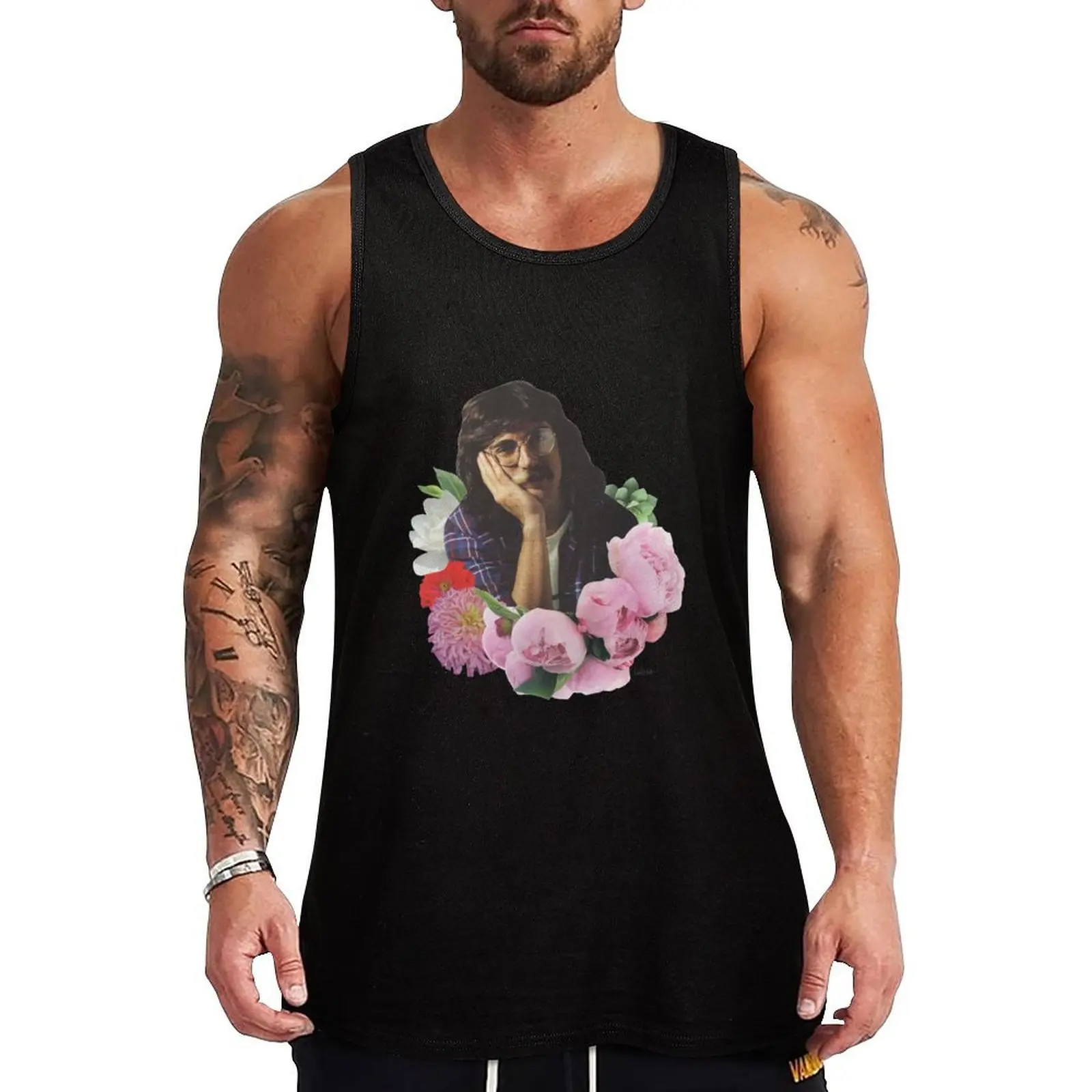 Camiseta sin mangas Charly Garcia Collage, Camiseta sin mangas Resistente para Trabajo, Prenda sin Mangas Duradera