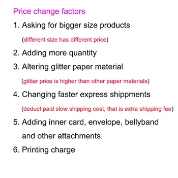 Aangepaste bestellink voor verschillende maathoeveelheden en verzending